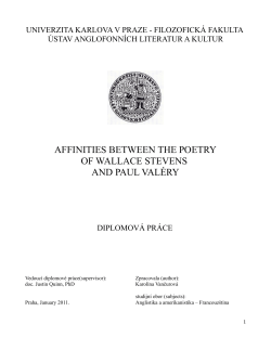 affinities between the poetry of wallace stevens and paul val&eacute;ry