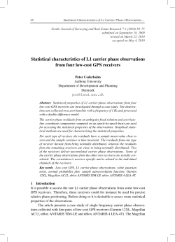 Statistical characteristics of L1 carrier phase observations