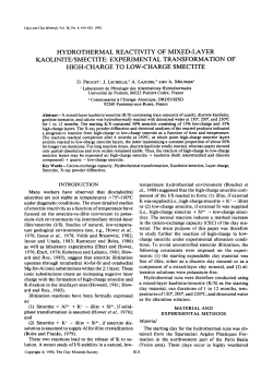 hydrothermal reactivity of mixed-layer kaolinite/smectite
