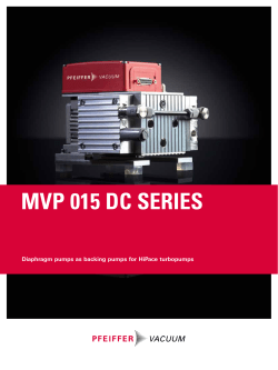 Diaphragm pumps as backing pumps for HiPace