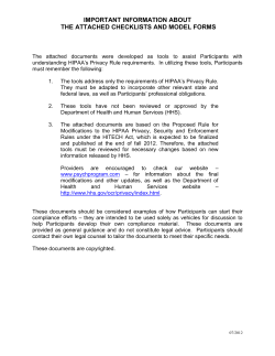 important information about the attached checklists and model forms