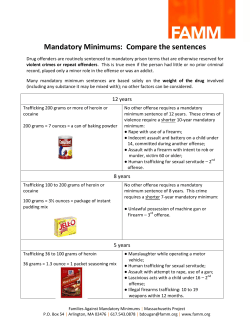 Comparison of mandatory minimum sentences