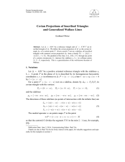 Cevian Projections of Inscribed Triangles and Generalized Wallace