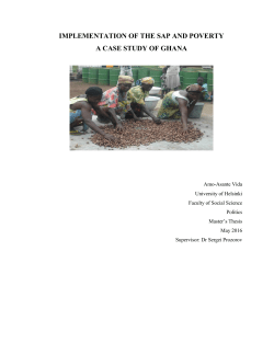 implementation of the sap and poverty a case study of ghana