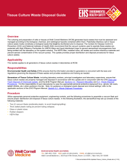 Tissue Culture Waste Disposal Guide