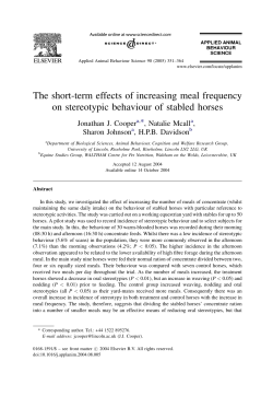 The short-term effects of increasing meal frequency on