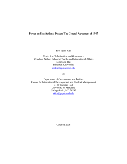 Power and Institutional Design: The General Agreement of 1947
