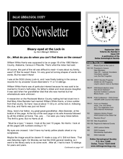 Bleary-eyed at the Lock-in - Dallas Genealogical Society