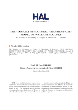 locally-structured transient gel`` model of water structure