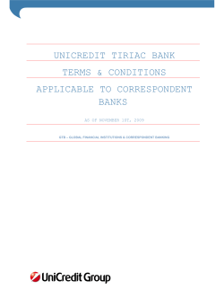 Terms and conditions for