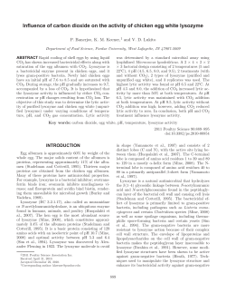 Influence of carbon dioxide on the activity of chicken egg white
