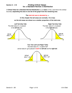 Z table critical values for hypothesis testing