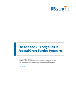 The Use of ADP Encryption in Federal Grant Funded