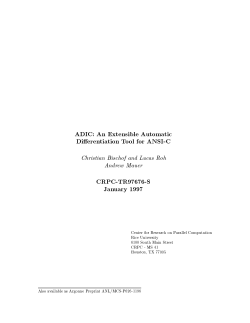 ADIC: An Extensible Automatic Differentiation Tool for ANSI
