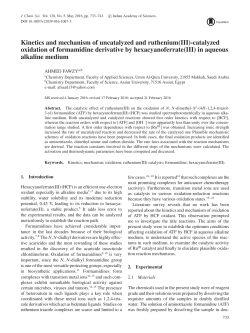 Kinetics and mechanism of uncatalyzed and ruthenium(III)