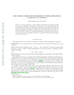 For Complex Orientations Preserving Power