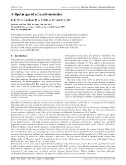 A dipolar gas of ultracold molecules