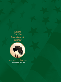 Guide for the Investment Broker