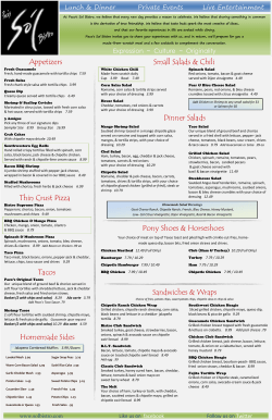 Appetizers Thin Crust Pizza Tacos Homemade Sides Small Salads