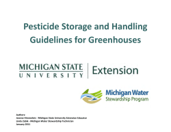 Pesticide Storage and Handling Guidelines for
