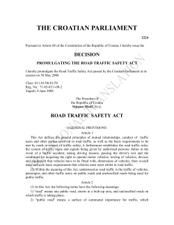 The Road Traffic Safety Act