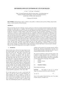determination of centroid of ccd star images