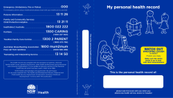My personal health record - Blue book