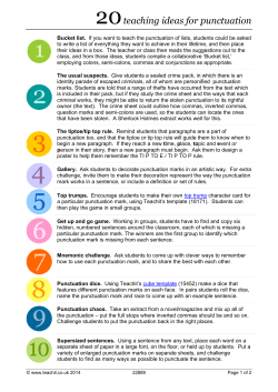 20teaching ideas for punctuation