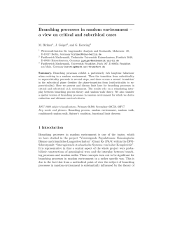 Branching processes in random environment – a - staff.uni
