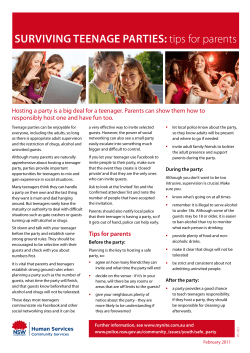 Surviving teenage parties: tips for parents