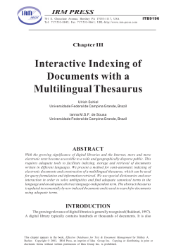 Interactive Indexing of Documents with a Multilingual Thesaurus