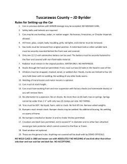 Demolition Derby Rules - Tuscarawas County Fair