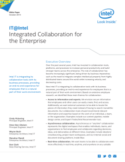 IT@Intel: Integrated Collaboration for the Enterprise