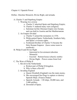 Chapter 4.1 Spanish Power Define: Absolute Monarch, Divine Right