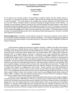 Bilingual Educaci&oacute;n in the Home - Association of Mexican American