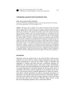 Anticipating organized and transnational crime