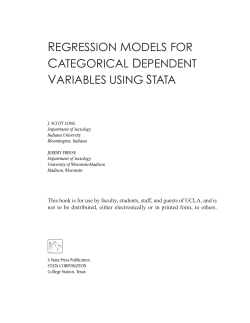 regression models for categorical dependent variables