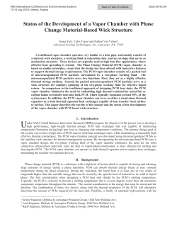 Status of the Development of a Vapor Chamber with Phase Change