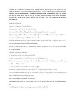 The last words of Steve Jobs &ndash; I have come to the