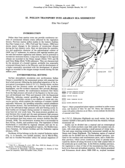 15. POLLEN TRANSPORT INTO ARABIAN SEA SEDIMENTS1 Elise