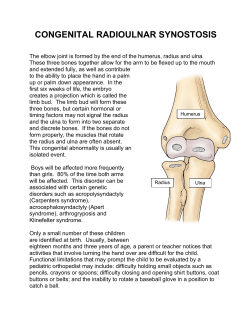 congenital radioulnar synostosis