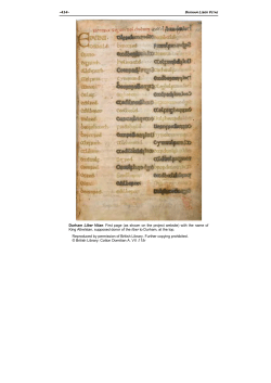 Durham Liber Vitae - Foundation for Medieval Genealogy
