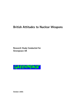 British Attitudes to Nuclear Weapons