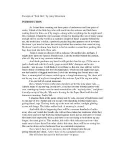 Excerpts of "Sick Girl," by Amy Silverstein