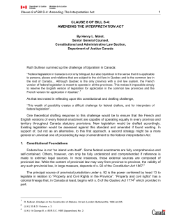 Clause 8 of Bill S-4: Amending The Interpretation Act