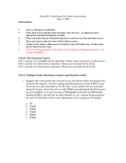 Final Exam (Dr. Stein)