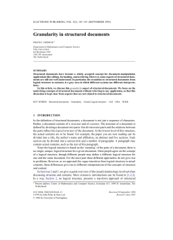 Granularity in structured documents