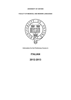 Italian - WebLearn - University of Oxford