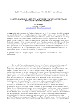 forced, irregular migrants and the eu performance in trans boundary