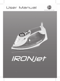 Hoover Hoover IronJet Steam Iron TID2500 Instruction Manual